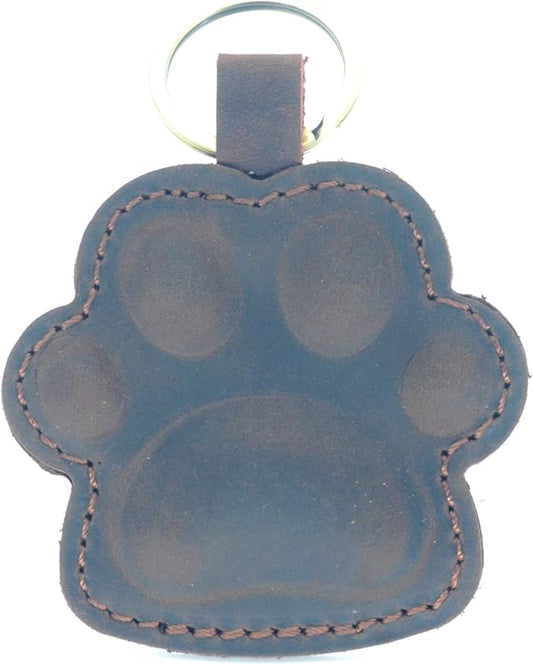 JJNUSA Dog Paw Leather KeyChain Gift Women Men Key Rings Puppy Doggie Lover Accessories