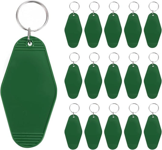 PATIKIL Vintage Motel Keychain, Blank Hotel Keychains Rhombus Retro Key Tag for Backpack Luggage Labels Tags