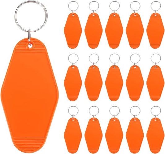 PATIKIL Vintage Motel Keychain, Blank Hotel Keychains Rhombus Retro Key Tag for Backpack Luggage Labels Tags