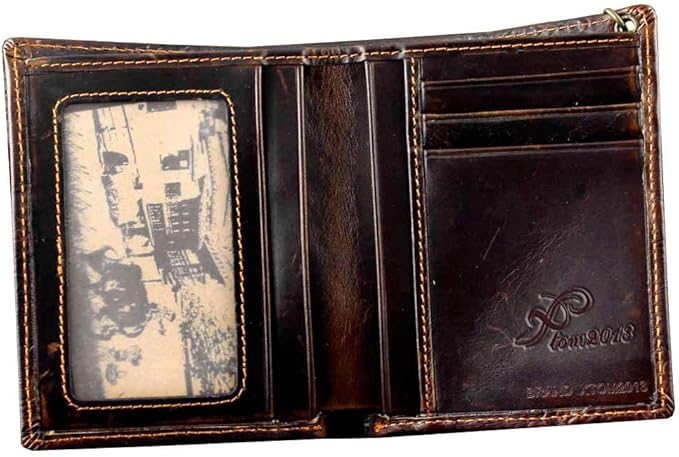 Vintage Dragon Mens Wallet Slim Card Money Purse Wi/Safe Chain