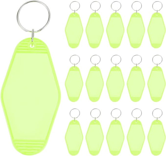 PATIKIL Vintage Motel Keychain, Blank Hotel Keychains Rhombus Retro Key Tag for Backpack Luggage Labels Tags