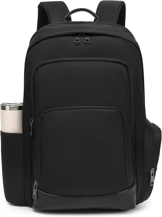 Large Travel Laptop Backpack, Carry on Backpack, 17.3 Inch Durable Business Work Sport Laptop Backpack with USB Port, Water Resistant Rucksack Book Bag Gifts for Men Women, Black