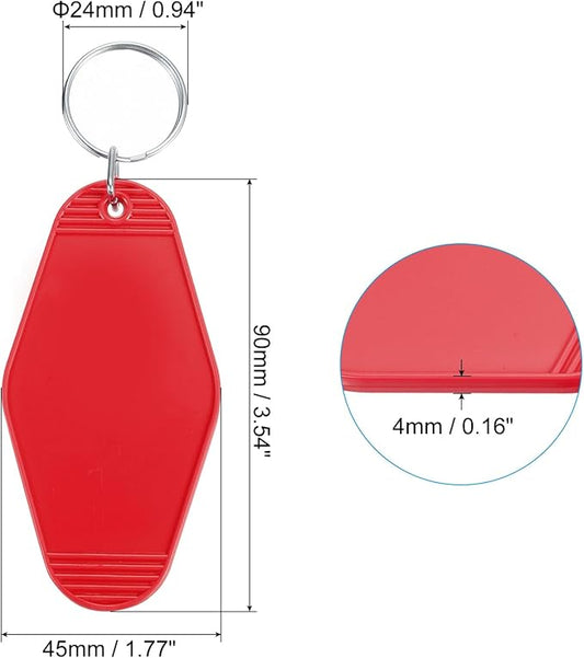 PATIKIL Vintage Motel Keychain, Blank Hotel Keychains Rhombus Retro Key Tag for Backpack Luggage Labels Tags