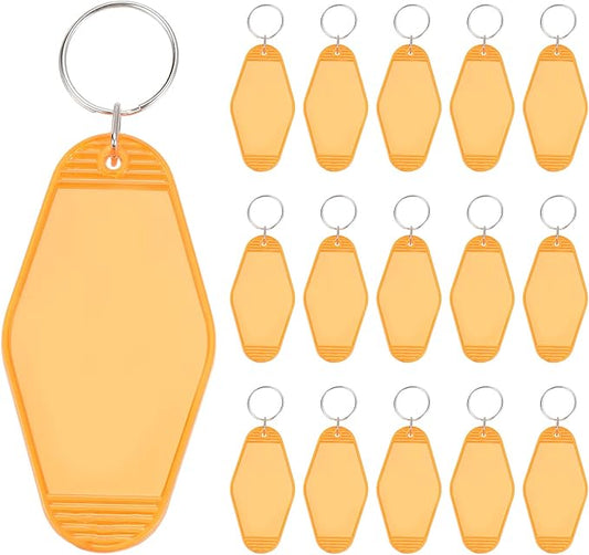 PATIKIL Vintage Motel Keychain, Blank Hotel Keychains Rhombus Retro Key Tag for Backpack Luggage Labels Tags