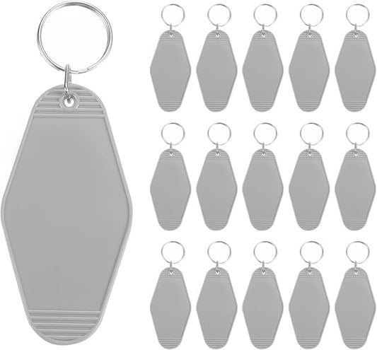 PATIKIL Vintage Motel Keychain, Blank Hotel Keychains Rhombus Retro Key Tag for Backpack Luggage Labels Tags