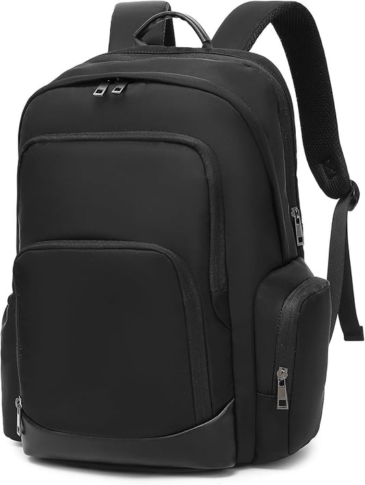 Large Travel Laptop Backpack, Carry on Backpack, 17.3 Inch Durable Business Work Sport Laptop Backpack with USB Port, Water Resistant Rucksack Book Bag Gifts for Men Women, Black