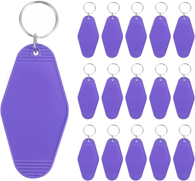 PATIKIL Vintage Motel Keychain, Blank Hotel Keychains Rhombus Retro Key Tag for Backpack Luggage Labels Tags