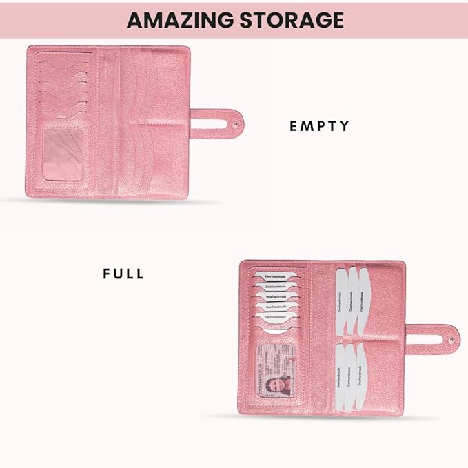 womens wallet (Holds 15-18 Cards, 4 Flat Pockets, 1 ID Windows) Genuine Leather clutch purses for women | Slim long wallets for women | rfid blocking wallet (pink wallets)
