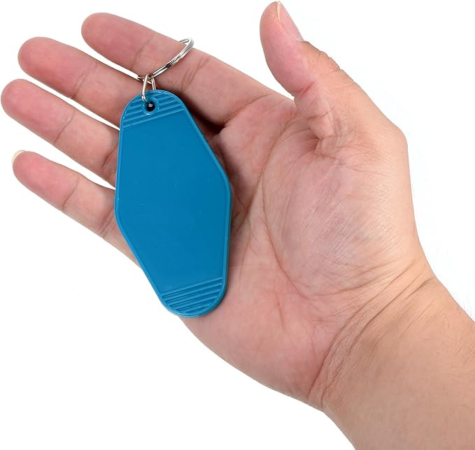 PATIKIL Vintage Motel Keychain, Blank Hotel Keychains Rhombus Retro Key Tag for Backpack Luggage Labels Tags