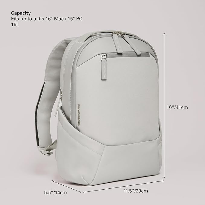 Troubadour Apex Compact Backpack 3.0-16L Premium Laptop Backpack - Ergonomic & Water Resistant - Designed for Work and Travel - Scree