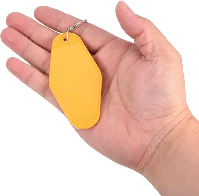 PATIKIL Vintage Motel Keychain, Blank Hotel Keychains Rhombus Retro Key Tag for Backpack Luggage Labels Tags