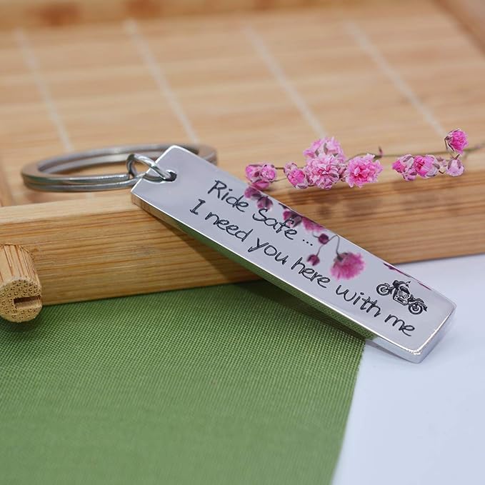 Safe Trip Rectangle Key Chain for Trucker New Driver Graduation Keychain Teenage Gift