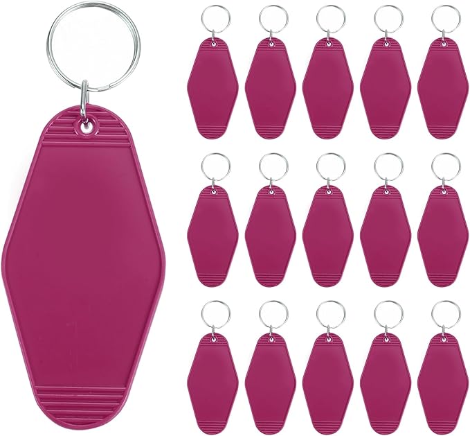 PATIKIL Vintage Motel Keychain, Blank Hotel Keychains Rhombus Retro Key Tag for Backpack Luggage Labels Tags