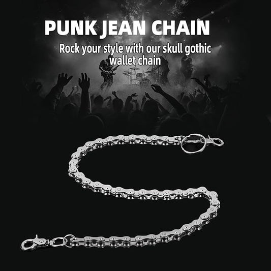 Biker Wallet Chain – Heavy Duty Punk Keychain for Jeans, Belt, Pocket | Men & Women