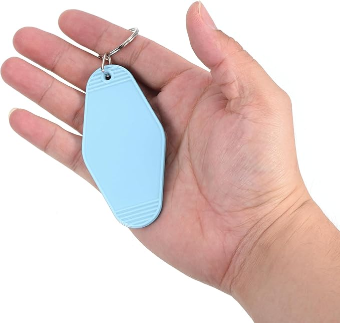 PATIKIL Vintage Motel Keychain, Blank Hotel Keychains Rhombus Retro Key Tag for Backpack Luggage Labels Tags