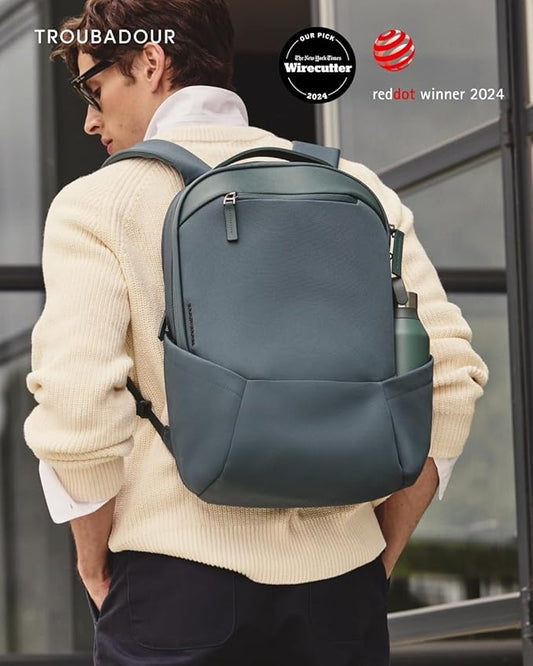 Troubadour Apex Backpack 3.0-25L Premium Laptop Backpack - Ergonomic & Water Resistant - Designed for Work and Travel - Livid Green