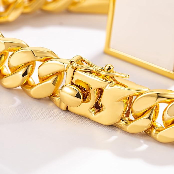 Men 925 Sterling Silver Solid Miami Cuban Link Chain Bracelet 12MM Rectangular Card Bangles 7 "7.5" 8 "8.5" 9 "9.5" 10" Thick Big Curb Cuban Chain Jewelry Gift