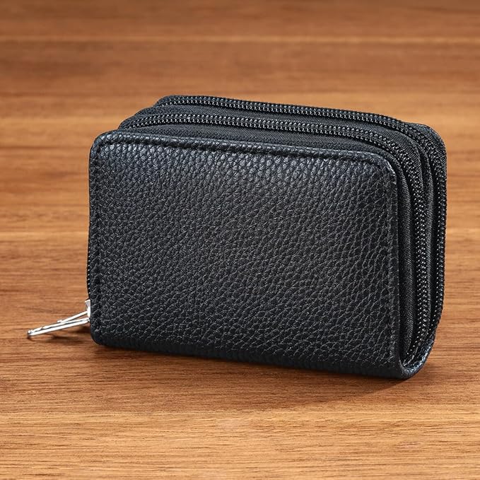 Fox Valley Traders RFID Zip Around Wallet, Black