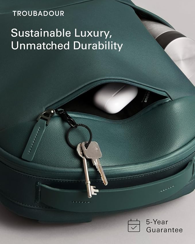 Troubadour Apex Backpack 3.0-25L Premium Laptop Backpack - Ergonomic & Water Resistant - Designed for Work and Travel - Livid Green