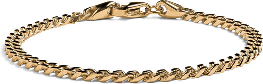 Elegatto Cuban Chain Premium 18K Gold Plated Bracelet for Men| Polished Gold-Plated Stainless Steel Cuban Link Chain | Men's Designer Jewelry Bracelets