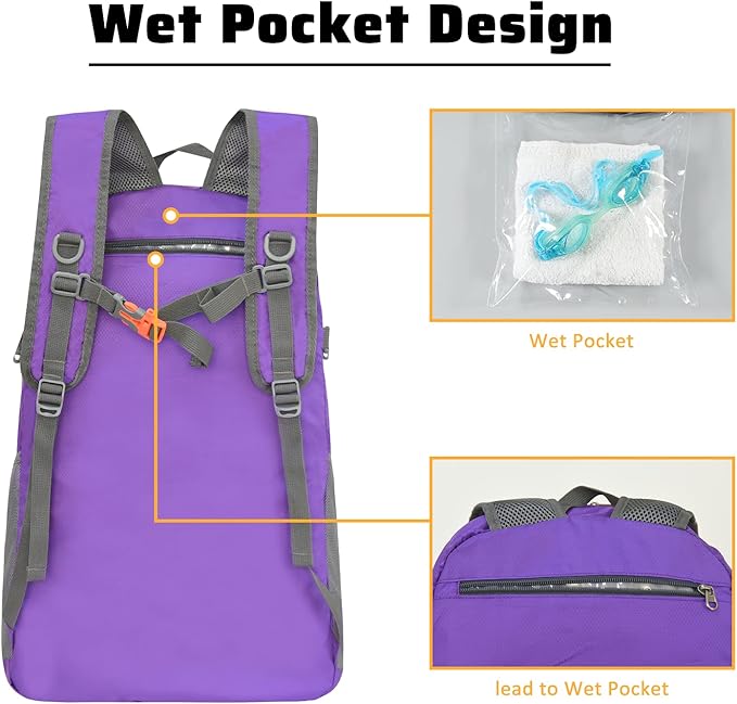 MAXTOP 40/50L Lightweight Packable Backpack for Hiking Traveling Camping Water Resistant Foldable Outdoor Travel Daypack