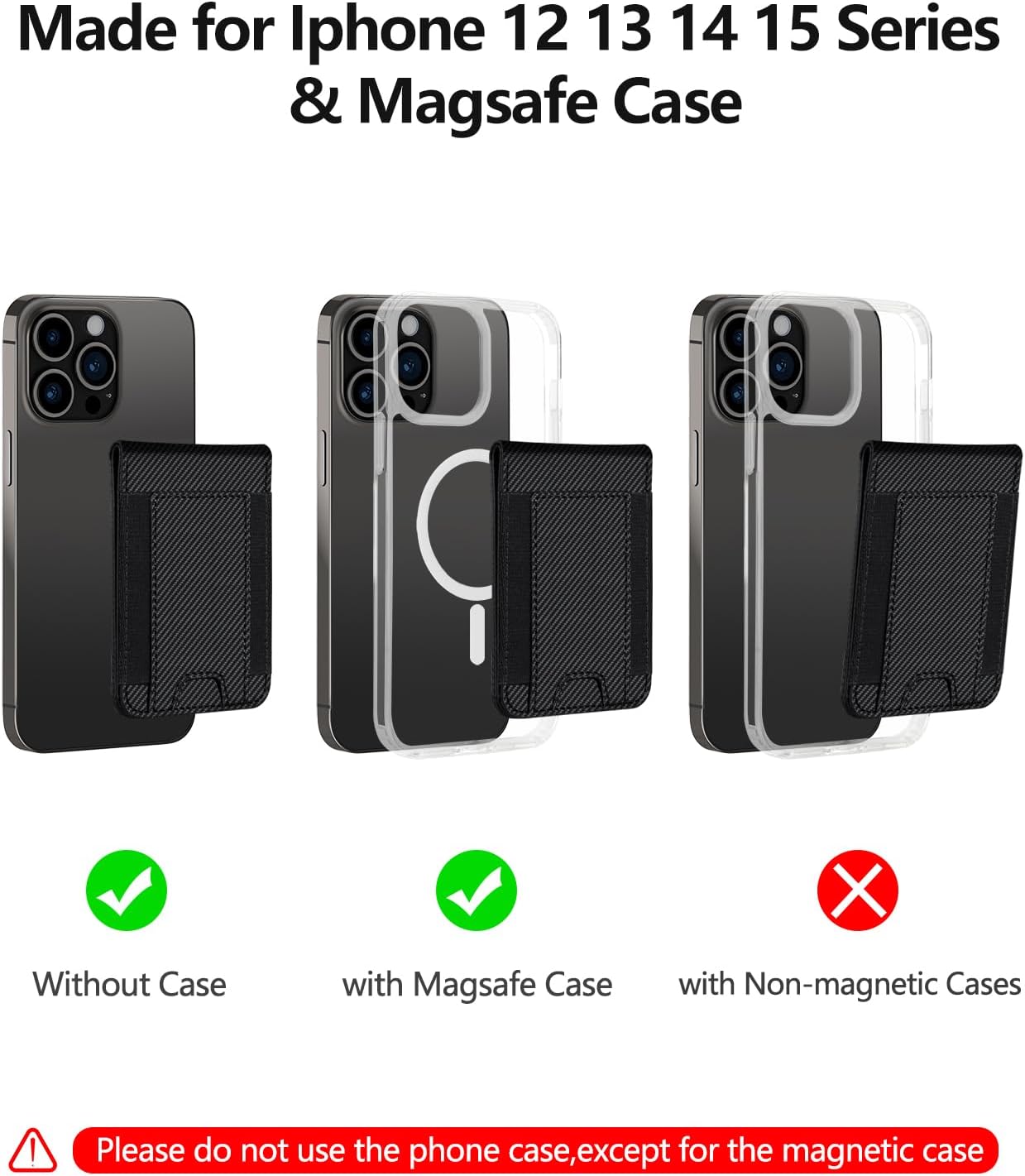 ExtreLife 2-in-1 Magsafe Wallet, Adjustable Stand and Open ID Window, Magnetic Wallet for iPhone 17/16/15/14 Pro Max/14 Pro/14/14 Plus/13/12 Series, 9 Cards, Black Carbon Fiber