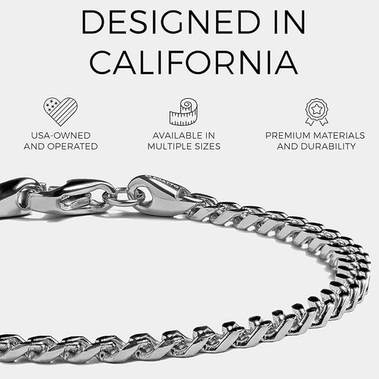 Elegatto Cuban Chain Premium 18K Gold Plated Bracelet for Men| Polished Gold-Plated Stainless Steel Cuban Link Chain | Men's Designer Jewelry Bracelets