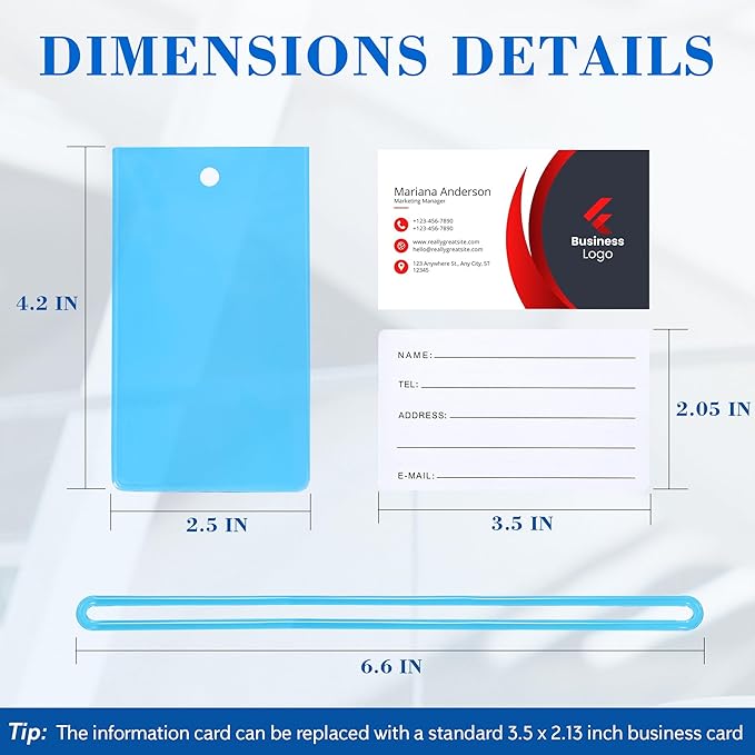 10 Pack Luggage Tags for Suitcases, Airplane Travel Essentials for Flying, International Travel Must Haves, and Luggage Accessories by Sodsay