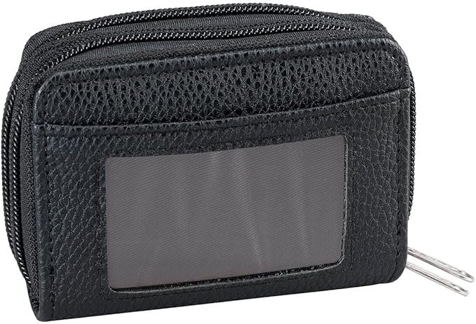 Fox Valley Traders RFID Zip Around Wallet, Black