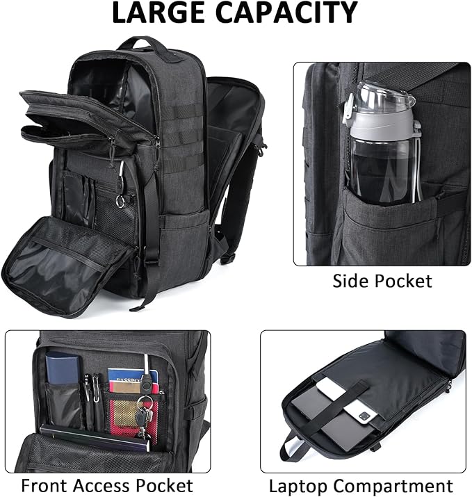 MATEIN 17 inch Laptop Backpack, Large Military Tactical Backpack for Men TSA Approved, Water Resistant Gym Daypacks Computer Bag, Carry on Travel Rucksack for Work Army Camping Hiking