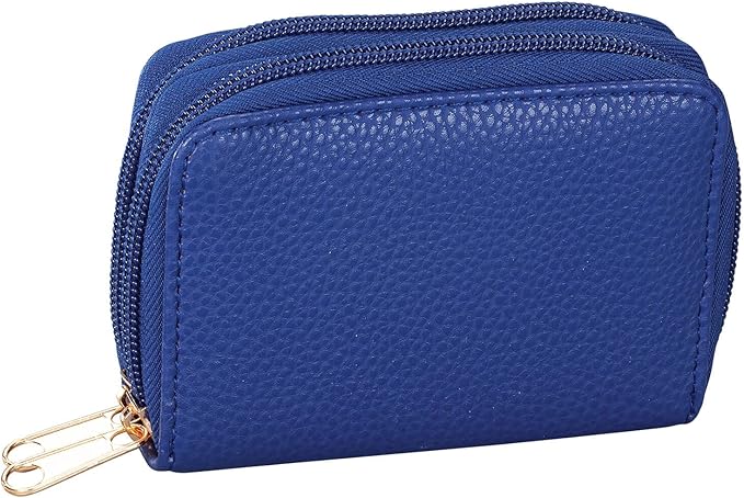 Fox Valley Traders RFID Zip Around Wallet, Blue