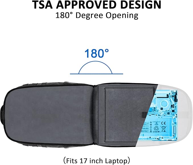 MATEIN 17 inch Laptop Backpack, Large Military Tactical Backpack for Men TSA Approved, Water Resistant Gym Daypacks Computer Bag, Carry on Travel Rucksack for Work Army Camping Hiking