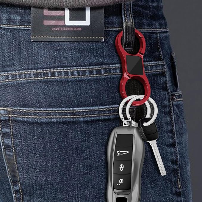 Key Chain Quick Release Spring 2 Pack with 4 Key Rings Heavy Duty Keychain Organizer for Men and Women