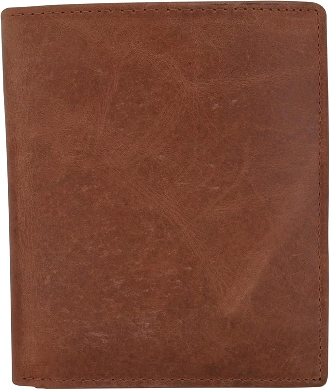 RFID Blocking Bifold Hipster Credit Card Wallet Premium Lambskin Leather (Antique)