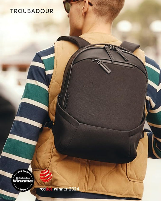 Troubadour Apex Compact Backpack 3.0-16L Premium Laptop Backpack - Ergonomic & Water Resistant - Designed for Work and Travel - Black