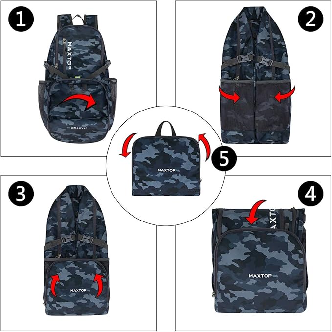 MAXTOP 40/50L Lightweight Packable Backpack for Hiking Traveling Camping Water Resistant Foldable Outdoor Travel Daypack