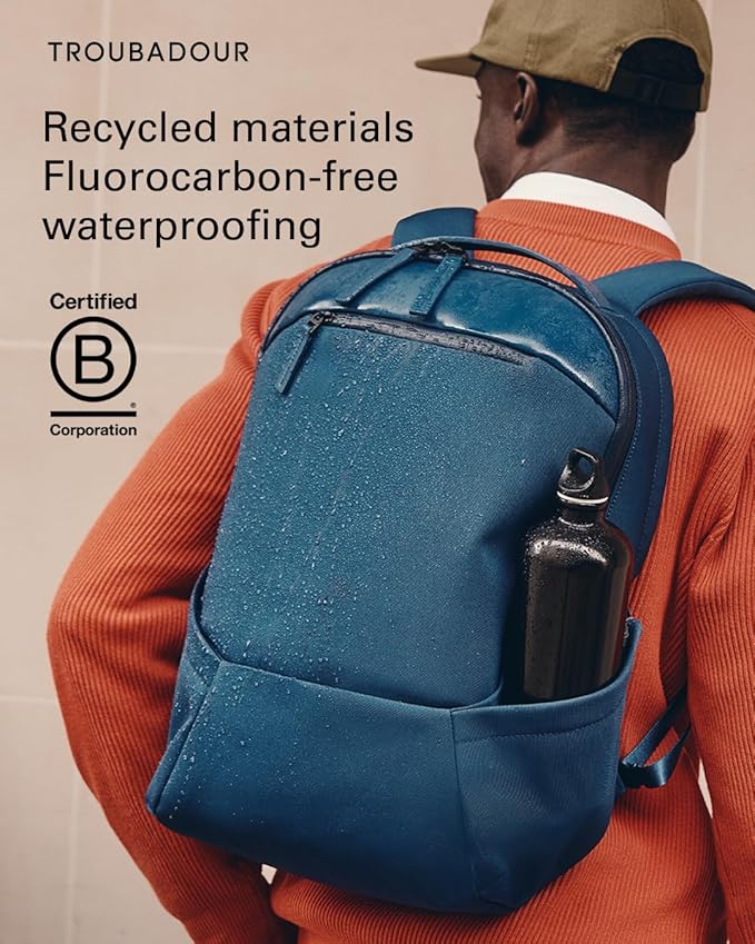 Troubadour Apex Backpack 3.0 – Premium Waterproof Laptop Backpack Fits Up to 17” – Ergonomic Design for Work and Travel – Stylish Backpack with 5-Year Guarantee - Blue