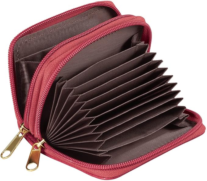 Fox Valley Traders RFID Zip Around Wallet, Red