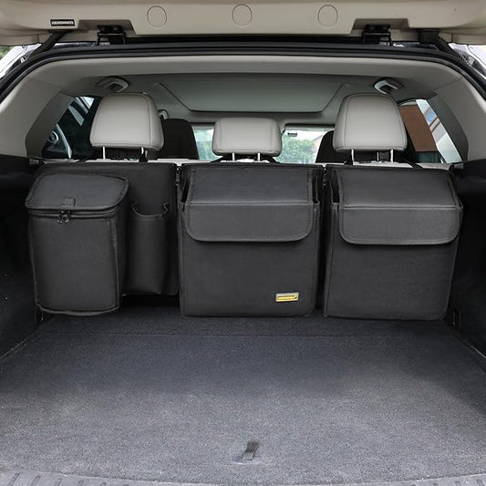 Deluxe Trunk and Backseat Organizer for Medium or large size SUVs & RVs, Detachable Storage Modules with Built-in Cooler, Patent Pending
