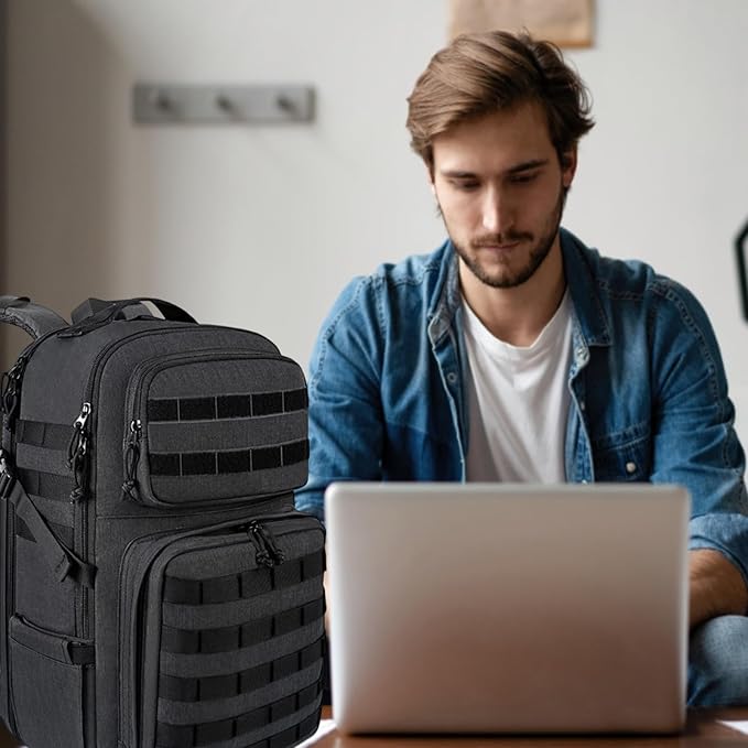 MATEIN 17 inch Laptop Backpack, Large Military Tactical Backpack for Men TSA Approved, Water Resistant Gym Daypacks Computer Bag, Carry on Travel Rucksack for Work Army Camping Hiking