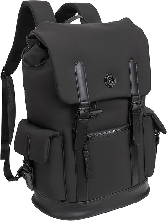 Joan & David 18 Inch Sport Nylon Backpack with Padded Laptop Sleeve (Black)