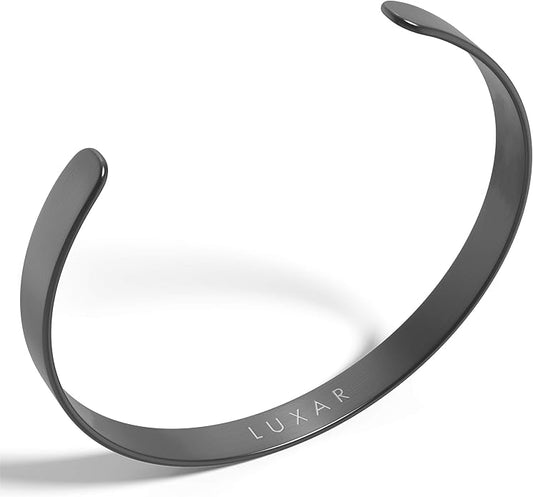 LUXAR Men's Titanium Cuff Bracelet | Solid Titanium Minimalist Bracelet Designed for Men | Available in Medium and Large Sizes | Explore the World of Luxar