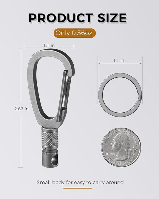 FEGVE Titanium Quick Release Keychain, Rotatable Pull Apart Key Chain, Detachable Key Rings for Men Women