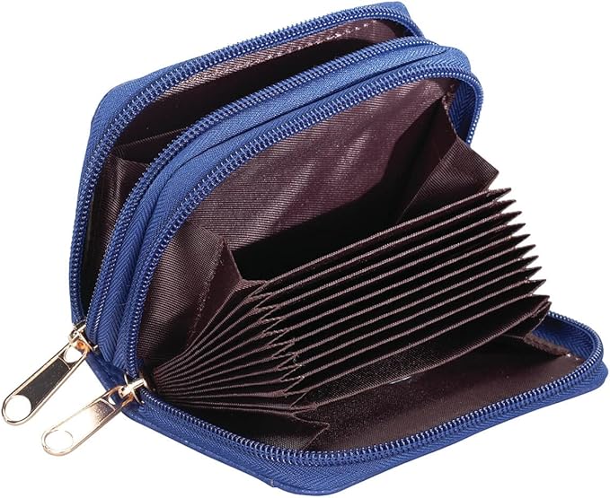 Fox Valley Traders RFID Zip Around Wallet, Blue