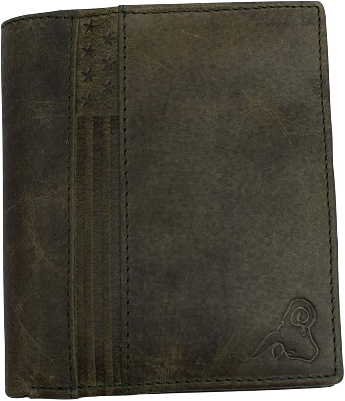 RFID Blocking Bifold Hipster Credit Card Wallet Premium Lambskin Leather (Cavelio Green)