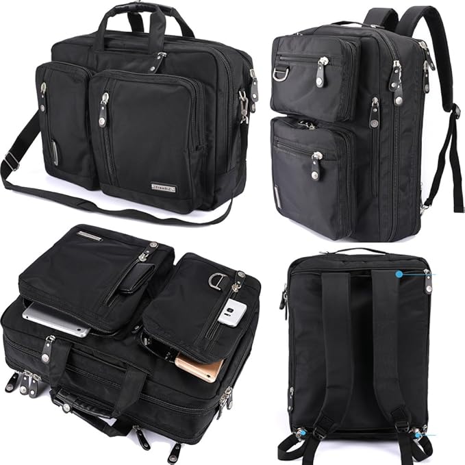 18.4 Inches Laptop Bag Multi-function Briefcase Backpack with Handle and Shoulder Strap Fits Up To 19 Inch Laptops Notebook Computer