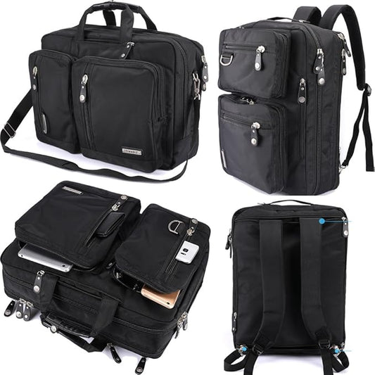 18.4 Inches Laptop Bag Multi-function Briefcase Backpack with Handle and Shoulder Strap Fits Up To 19 Inch Laptops Notebook Computer