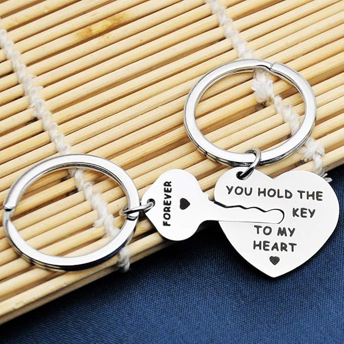 Jude Jewelers Stainless Steel Inpirational Mantra Lovers Couple Husband Wife Birthday Keychain Pendant Gift