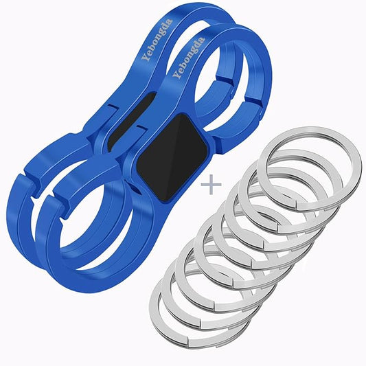 Key Chain Quick Release Spring 2 Pack with 4 Key Rings Heavy Duty Keychain Organizer for Men and Women