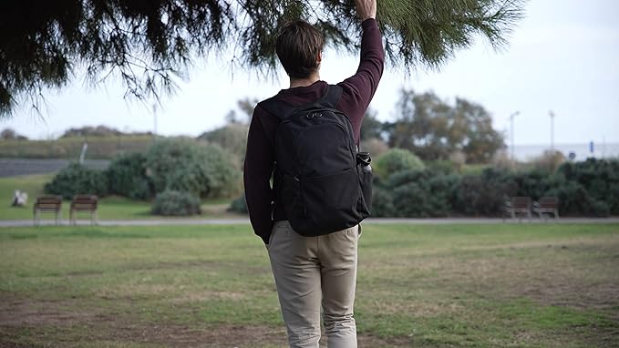 Targus Laptop Backpack Zero Waste EcoSmart Work Travel Backpack for Men Women Eco Friendly with Laptop Protection Made From 20 Recycled Water Bottles, Black (TBB641GL)